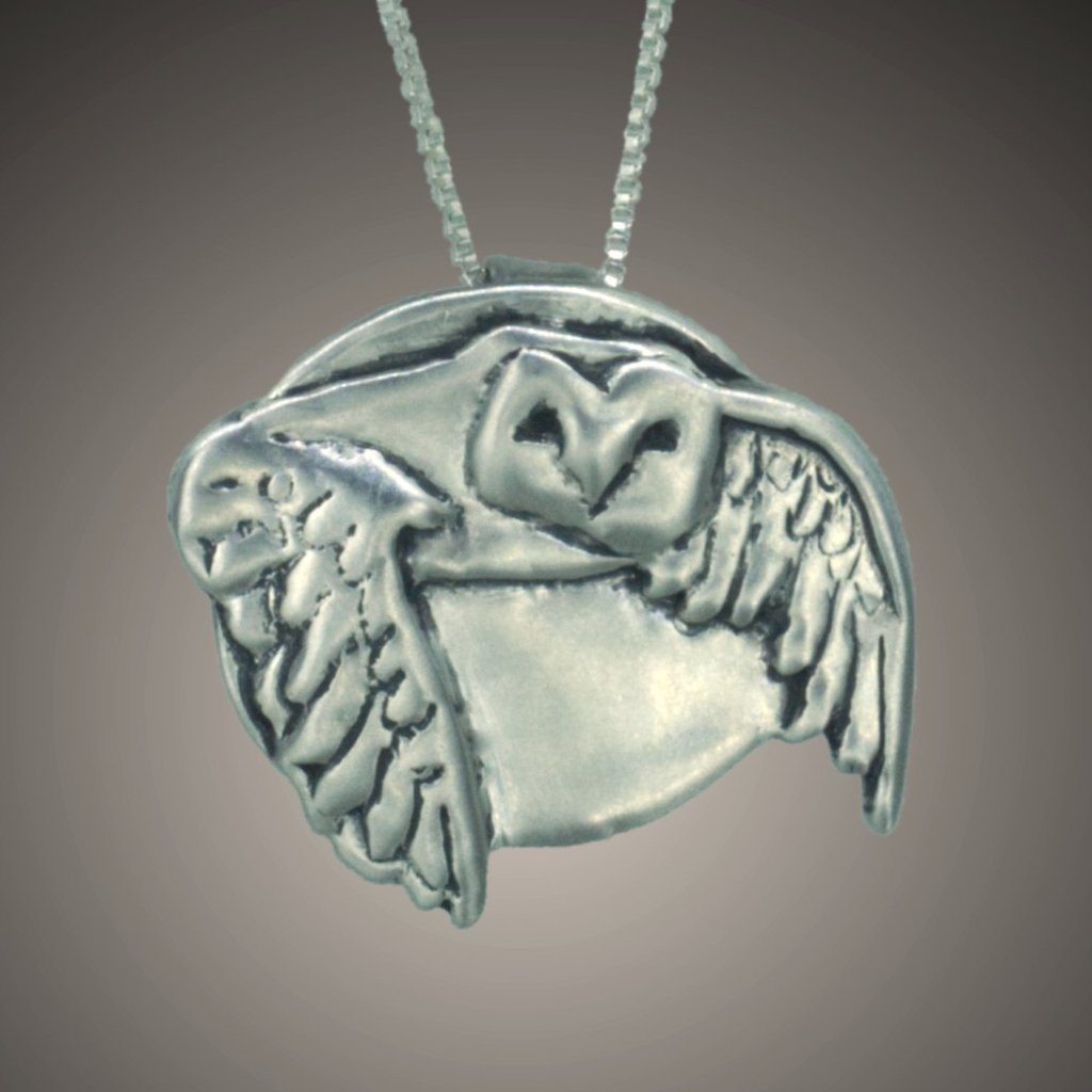 Flying Owl Pendant - Mostly Sweet Jewelry