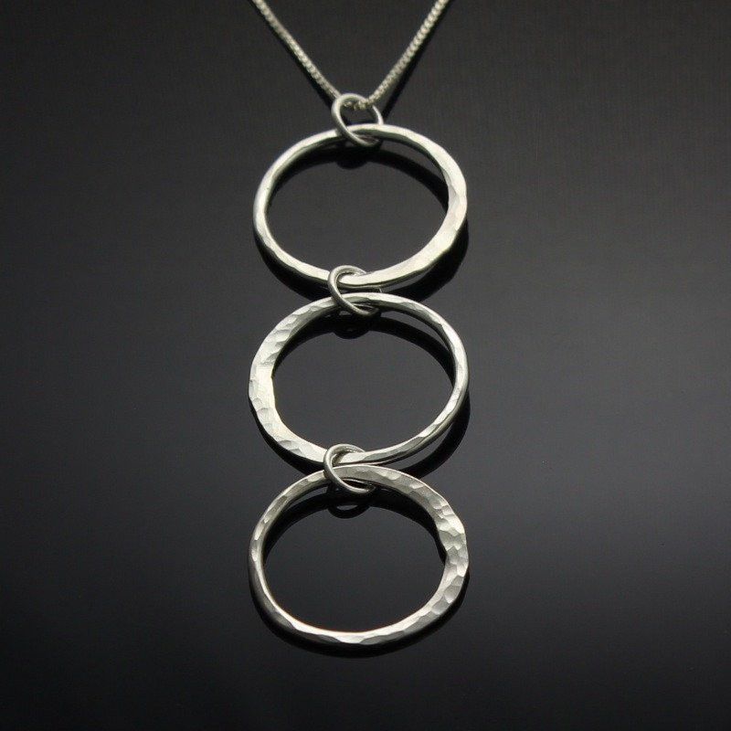 Cascading Circles Pendant in Sterling Silver - Mostly Sweet Jewelry