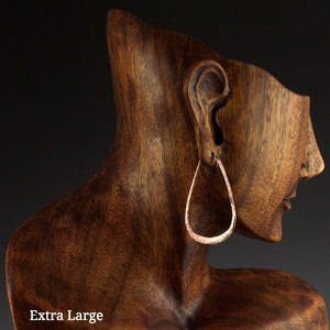 Copper Elliptical Hoop Earrings - Mostly Sweet Jewelry
