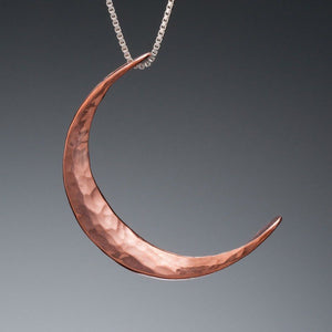 Crescent Moon Pendant in Copper - Mostly Sweet Jewelry