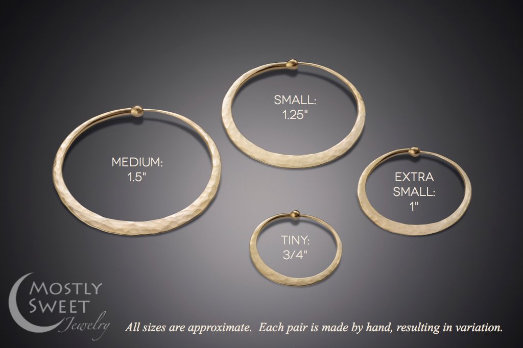 Single Round 14k Gold Hoop - Mostly Sweet Jewelry