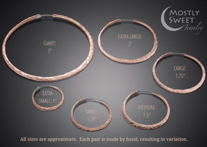 Single Round Copper Hoop - Mostly Sweet Jewelry