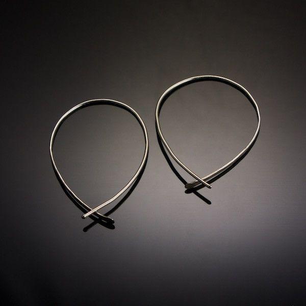 Threader Loop Earrings in Sterling Silver - Mostly Sweet Jewelry