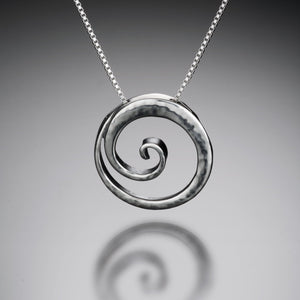 Wave Pendant in Sterling Silver - Mostly Sweet Jewelry